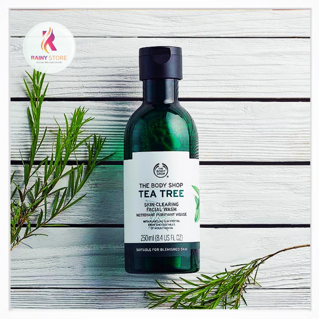 Gel rửa mặt The Body Shop Tea Tree Skin Clearing Facial Wash 250ml chính hãng Anh