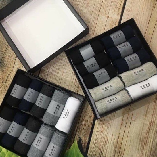 Tất Nam Nữ MUJI Cao Cấp Hộp 10 Đôi Vớ Kaffdare Xuất Nhật, khử mùi chống hôi chân