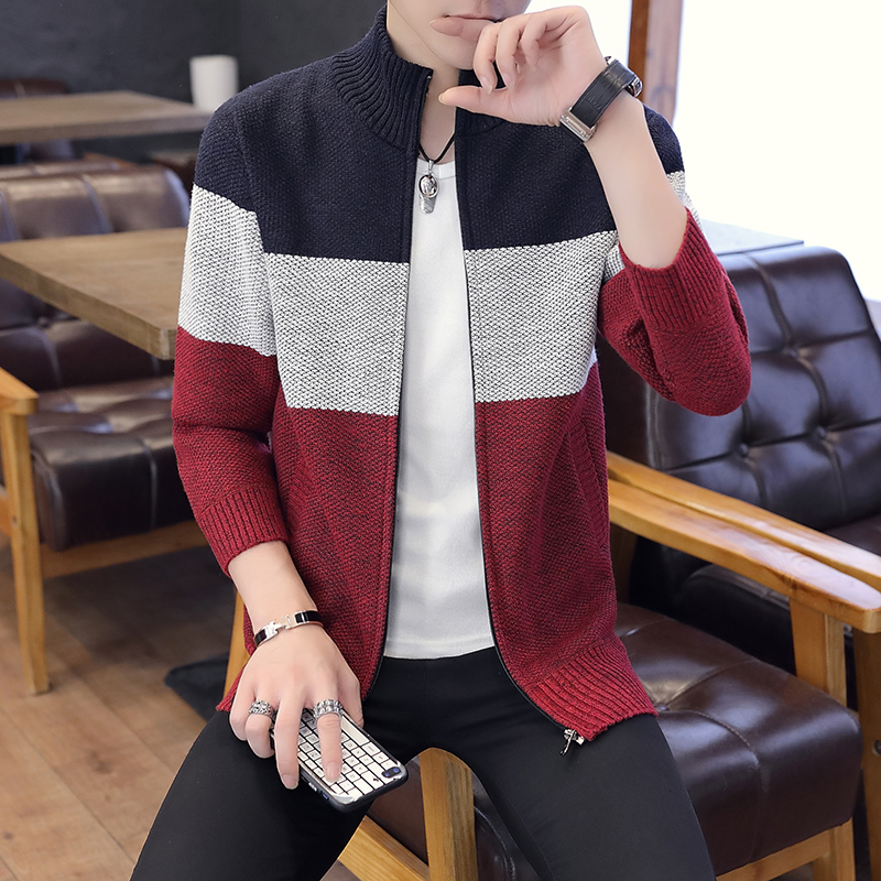 Fashionable Autumn Winter Zipper Cardigan Coat  For Men 874 | BigBuy360 - bigbuy360.vn