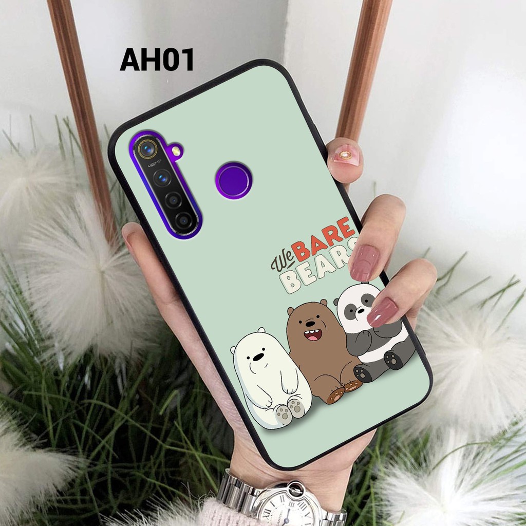 Ốp lưng Realme 5 - Realme 5i - Realme 5 Pro in hình gấu We bare bears siêu dễ thương