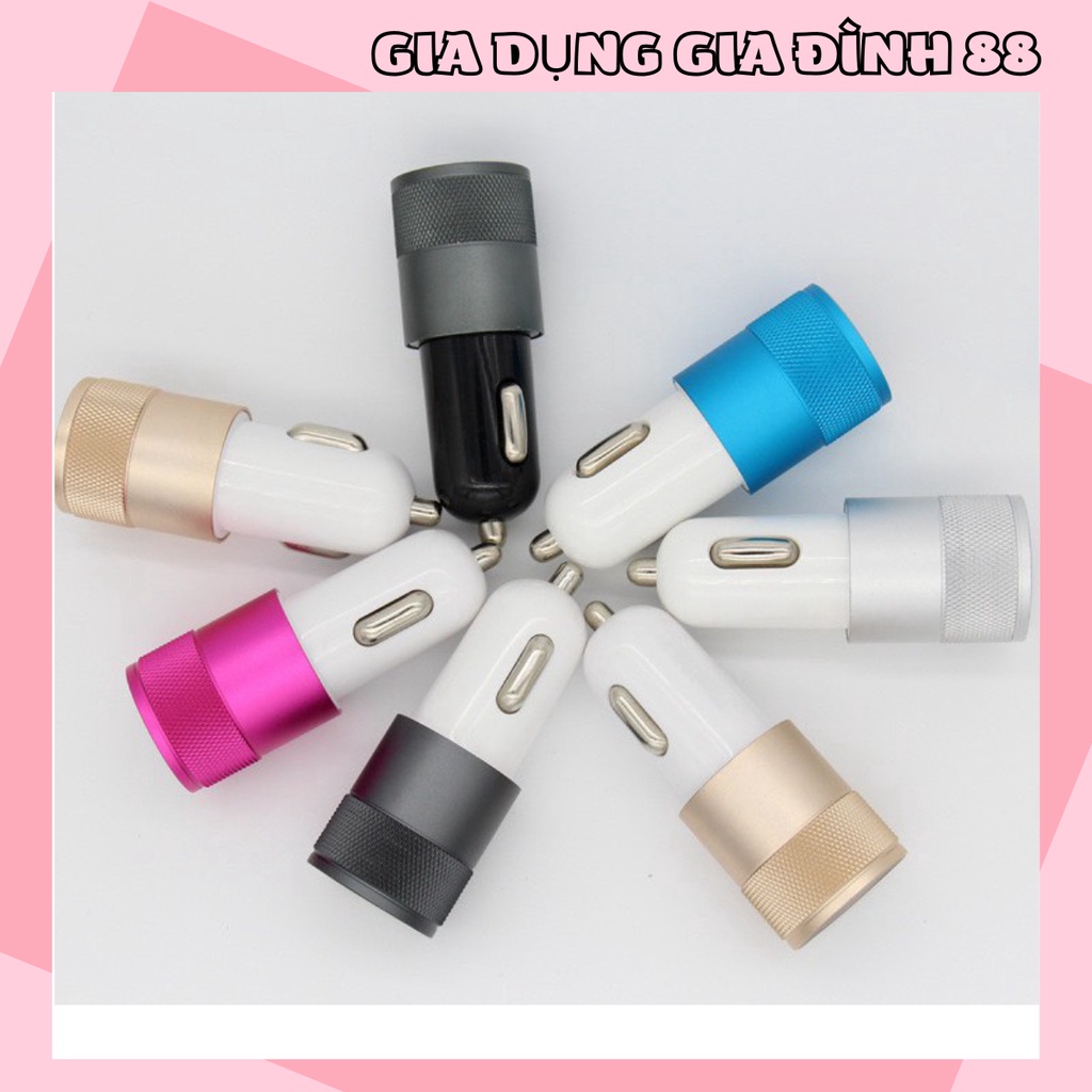 [❌GIÁ HỦY DIỆT⛔] Tẩu Sạc Nhanh 2 Cổng Usb Dc 2.1a Cho Xe Ô Tô 88154