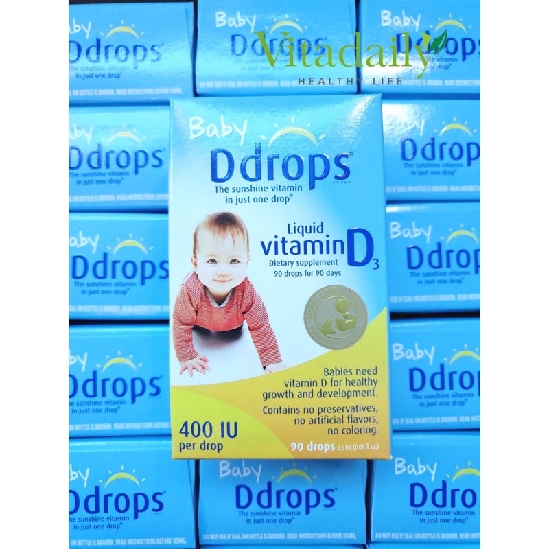 Vitamin D3- Ddrop baby bổ sung vtm D và hấp thụ canxi cho bé