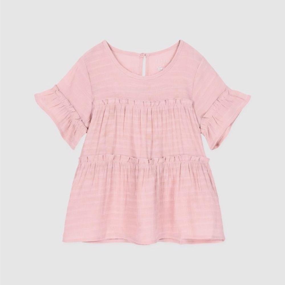 Áo bé gái ngắn tay phong cách Pháp thanh lịch, thời thượng Rabity x ELLE Kids- designed in Paris 81028.81025.81022