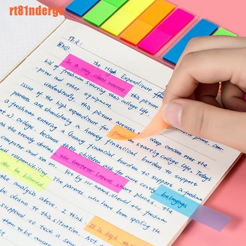 Set 100 Tờ Giấy Ghi Chú Tự Dính Màu Dạ Quang