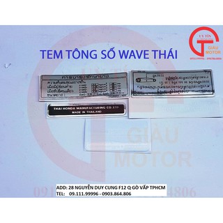 BỘ TEM THÔNG SỐ DÁN XE WAVE THÁI . CHỐNG NƯỚC