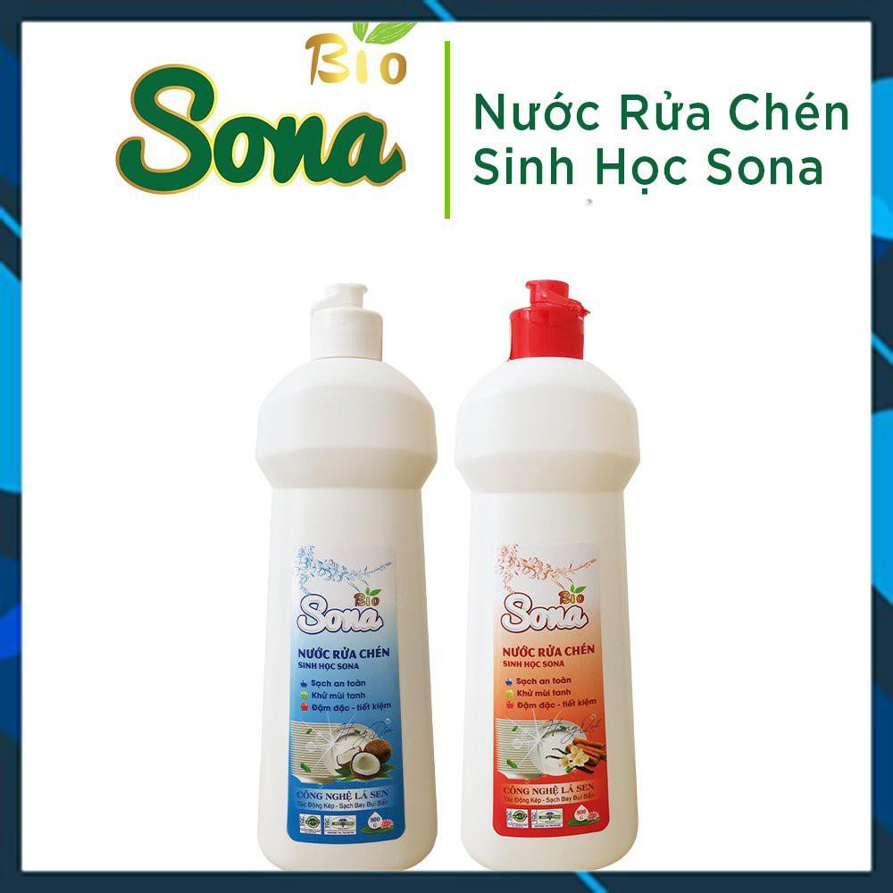 Nước Rửa Chén, Nước Rửa Bát Sona 800gr - Hương Quế/ Hương Dừa