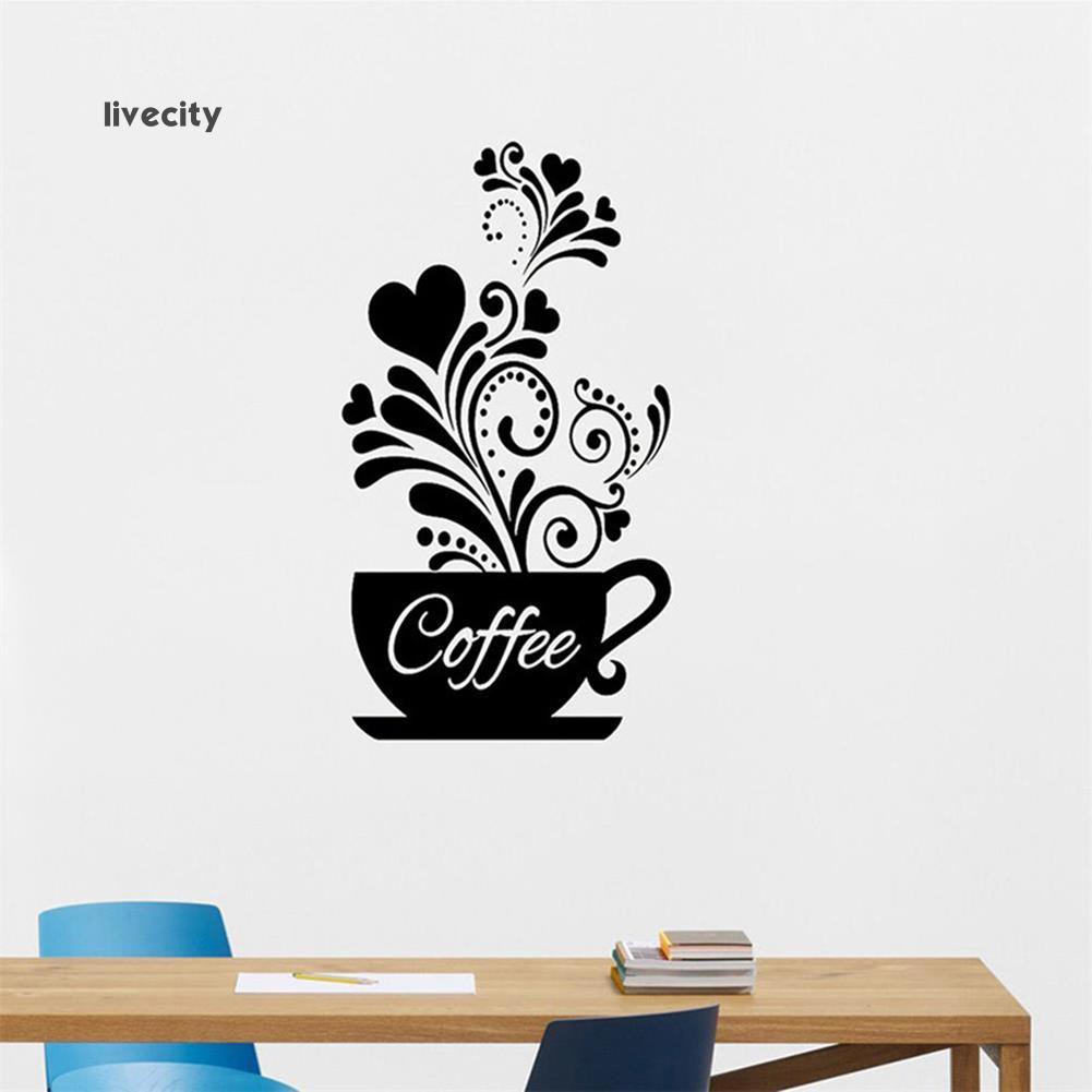 Decal Dán Tường Hình Tách Cà Phê