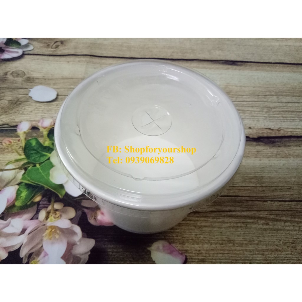 100 TÔ GIẤY 500 - 600ml + NẮP BẰNG