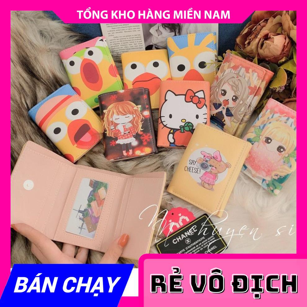 VÍ NGẮN CHIBI DỄ THƯƠNG ⚡ẢNH THẬT⚡ VÍ HOẠT HÌNH ⚡ VÍ GẤP NGẮN  MY