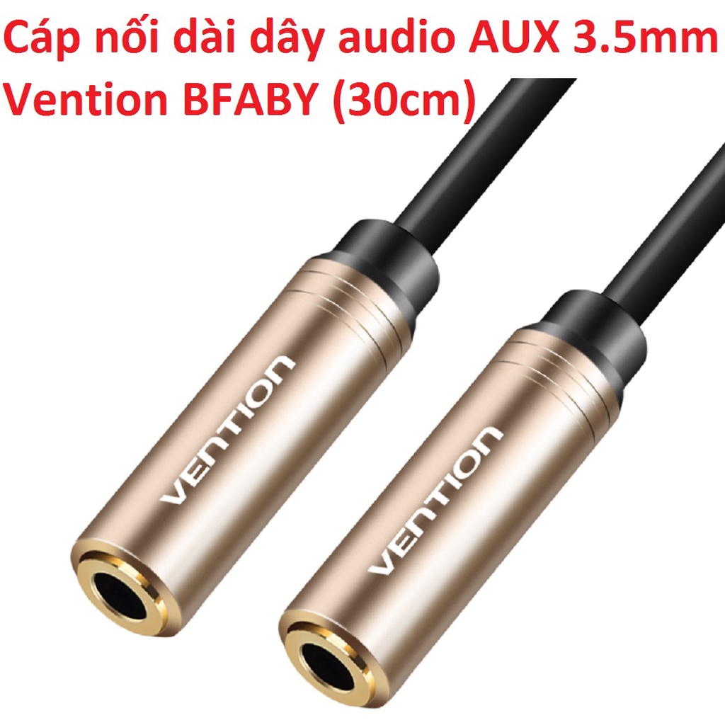 Cáp mở rộng dây audio Aux 3.5mm Vention BFABY (30cm)