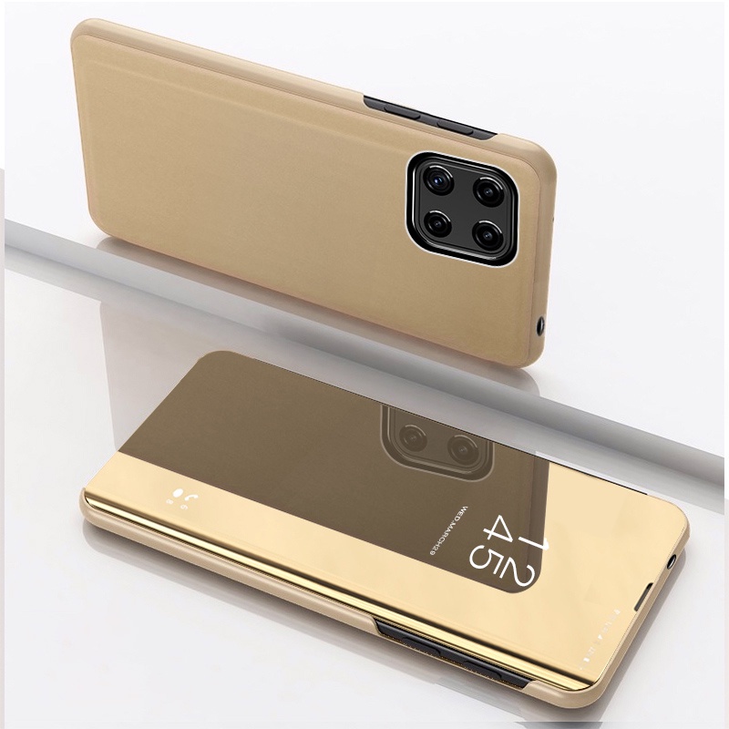 Ốp điện thoại nắp gập tráng gương thông minh chống sốc cho SAMSUNG NOTE 20 ULTRA GLAXY NOTE 10 PLUS 8 9 M52 M62 F62