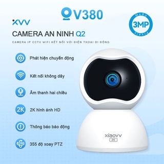 Camera ip wifi xiaovv by v380 q2 3mp 1440p hd không dây máy ảnh ptz an ninh 4k nhà