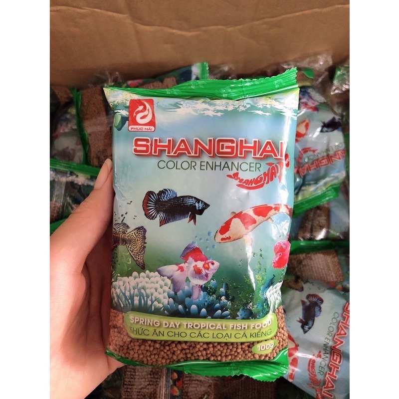 Cám Shanghai 100Gr | Cám GÍA RẺ Cho Cá Cảnh Dạng Viên Nổi (Gói 100GRAM)