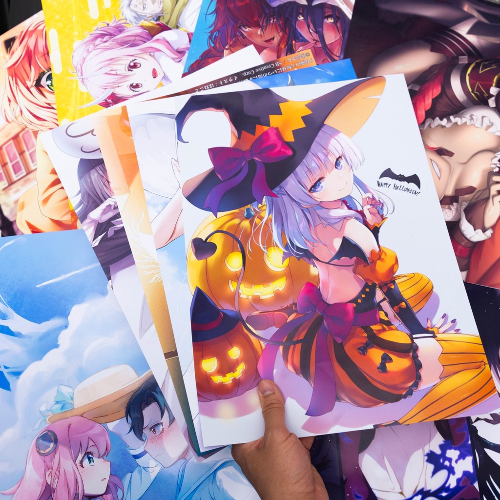 TRANH POSTER CHẤT LIỆU GIẤY CAO CẤP IN THEO YÊU CẦU - Tranh treo tường dán tường Anime Manga Light Novel by 2D Tộc Shop