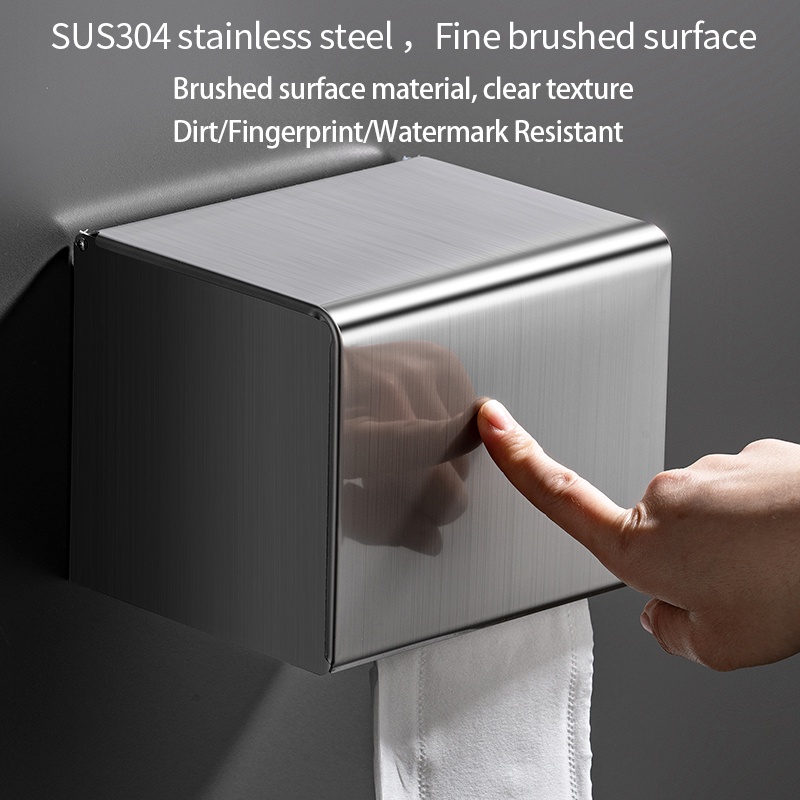 Hộp đựng giấy vệ sinh XINKUNLON thép không gỉ 304 gắn tường cao cấp tiện lợi
