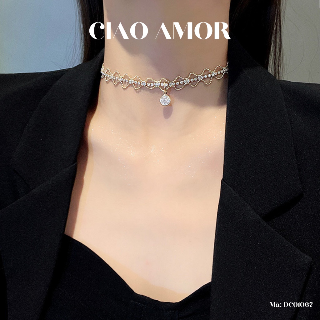 Dây chuyền nữ, Choker nữ tích hạt nhỏ Trang sức Ciao Amor Hàn Quốc - DC0167