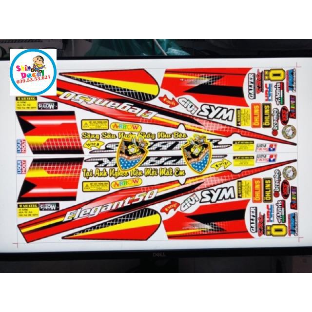 Tem rời elegant spark đỏ đen