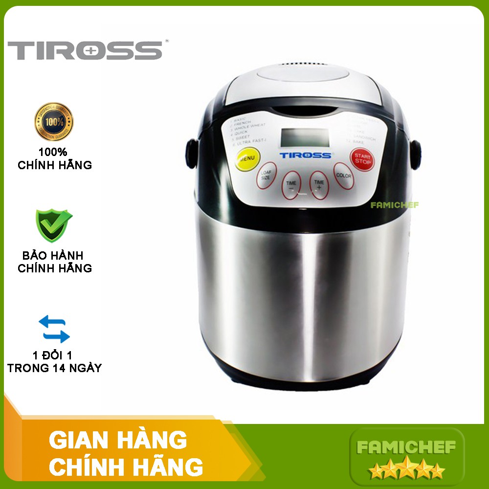 Máy làm bánh mì 12 chức năng Tiross TS821