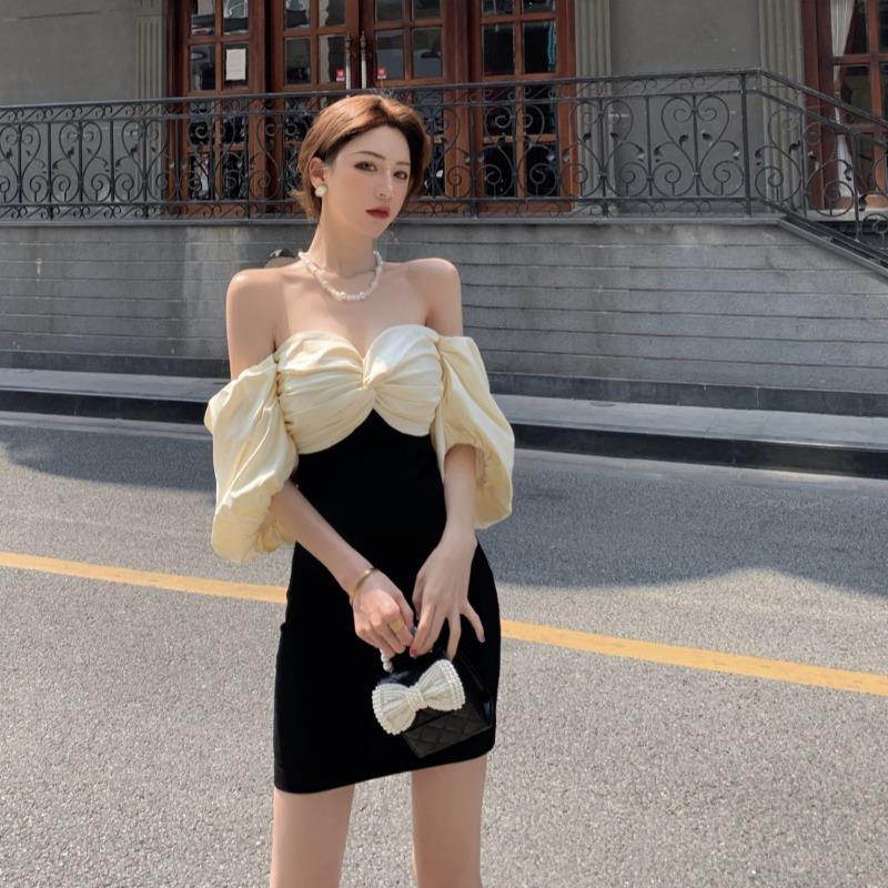 Đầm dự tiệc dáng ôm trễ vai gợi cảm quyến rũ thời trang nữ tính thanh lịch