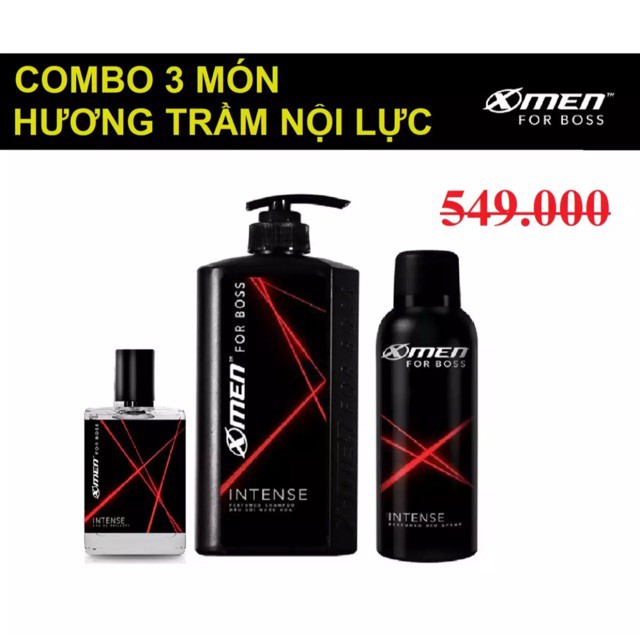 Combo 3 Món X-Men For Boss Luxury/Motion/Intense - Giá Sỉ