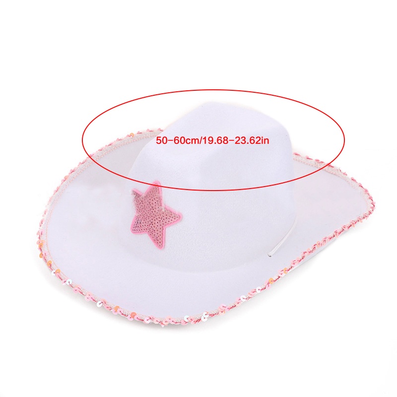 ✿ Mũ Rộng Vành Vải Nỉ Đính Ngôi Sao Lấp Lánh Màu Trắng Hiện Đại Phong Cách Phương Tây Thoải Mái Cho Nữ Và Mẹ Pr