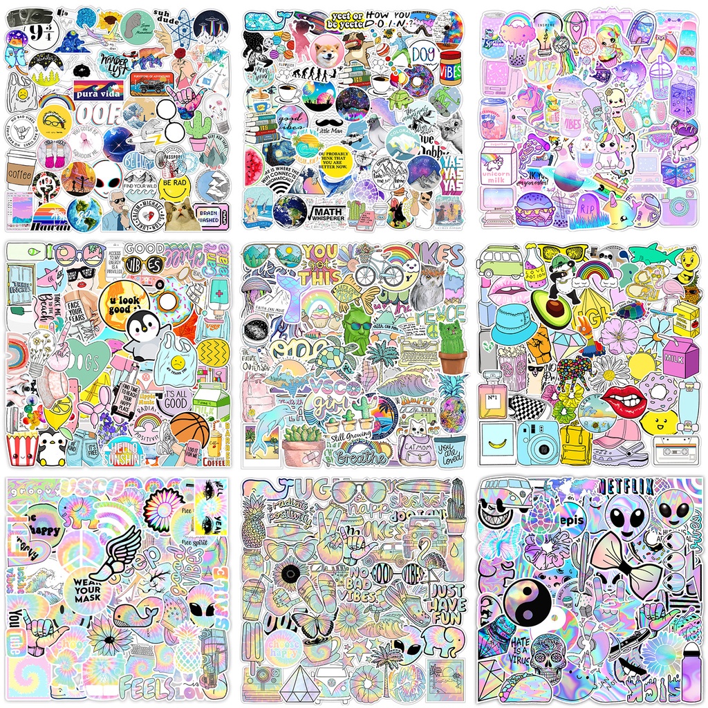 [ 50 hình] Sticker Trang Trí Mũ Bảo Hiểm Nhãn Dán Chống Thấm Nước Sticker Cute Dán Laptop các mẫu VSCO