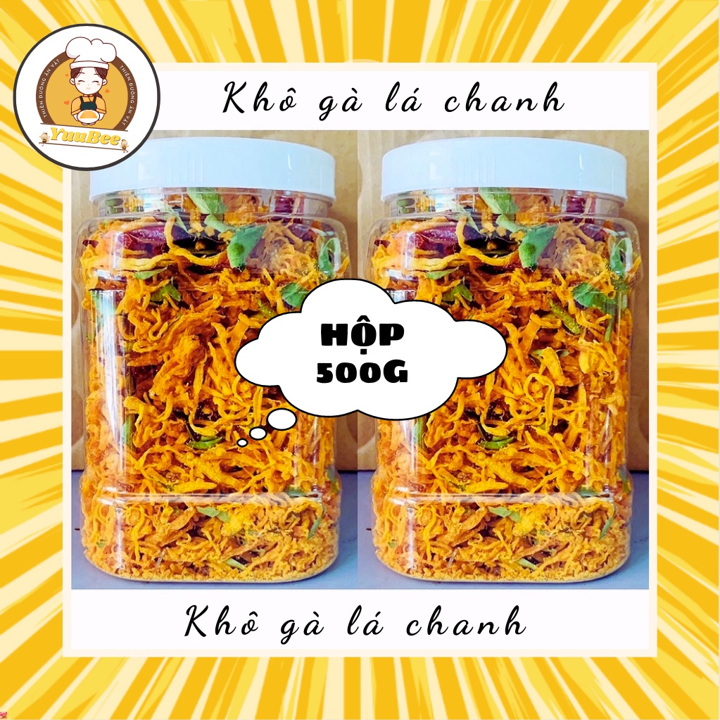 Khô gà lá chanh 1kg 500g 300g xé cay siêu ngon YUUBEE - Đồ ăn vặt Việt Nam - Ăn vặt YuuBee