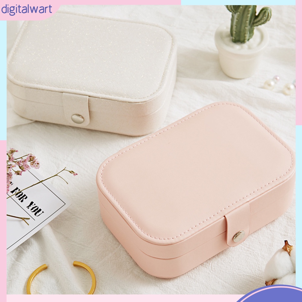 Hộp Đựng Trang Sức Thiết Kế 2 Tầng Mang Theo Du Lịch Tiện Lợi