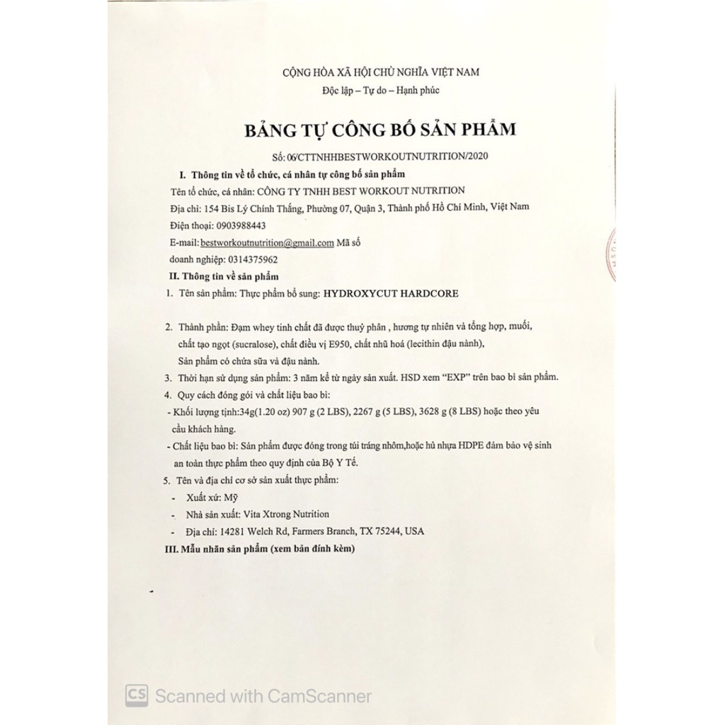 Viên Hỗ Trợ Đốt Mỡ Hydroxycut Hardcore USA