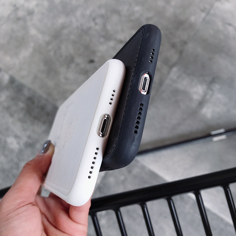 Ốp điện thoại bằng da mềm chống rơi chất lượng cao cho IPhone 6 6s 7 8 Plus X Xs Max XR