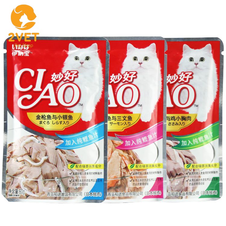 Pate Cho Mèo - Pate Ciao - Gói 60G - Thức Ăn Cho Thú Cưng Thơm Ngon Bổ Dưỡng - Dành Riêng Cho Boss