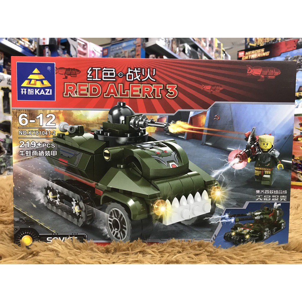 Bộ lego xe tăng Red Alert 3-Bộ xếp hình lắp ráp xe tăng quân sự NO.KY81041 cho bé vui chơi sáng tạo