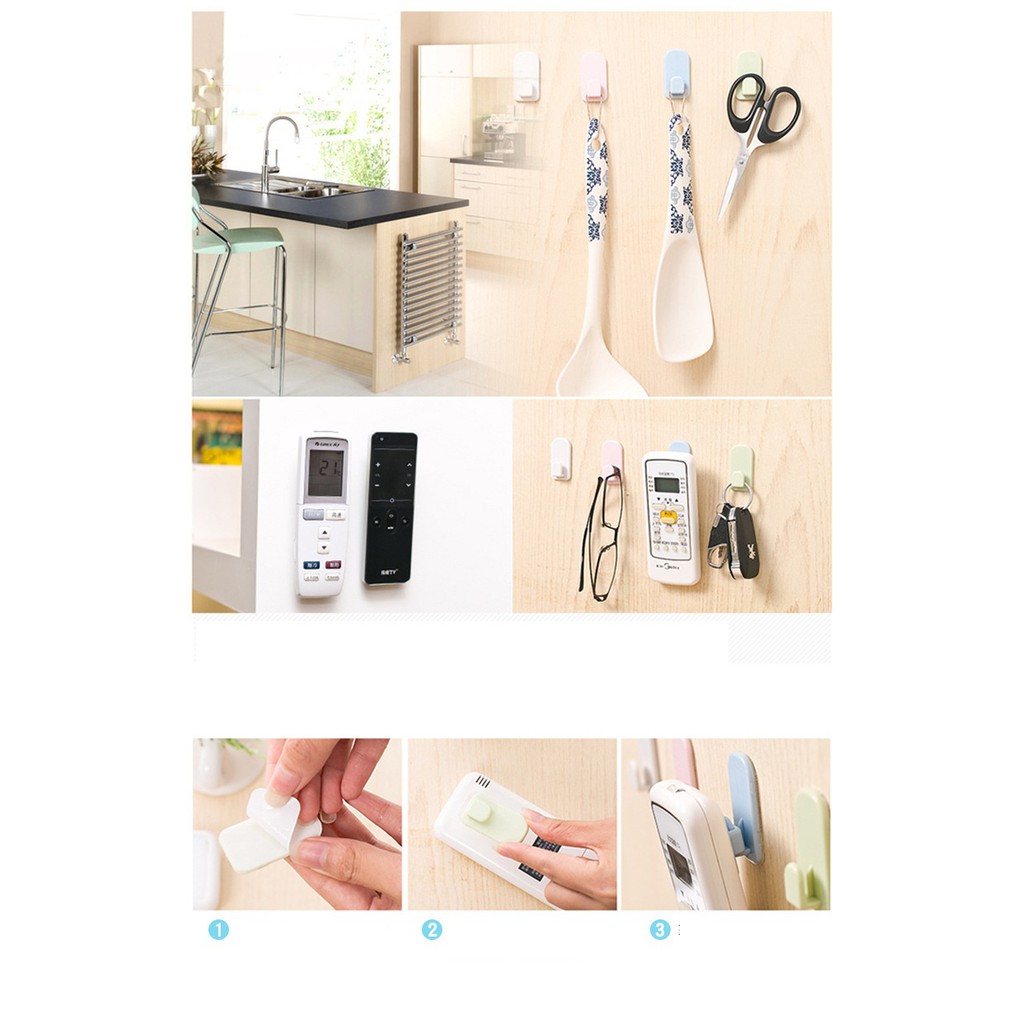 Vỉ 2 Miếng Dán Treo Remote Máy Lạnh Treo Tivi Tiện Dụng, Tiết Kiệm Cho Không Gian Nhà Bạn Thật Gọn Gàng
