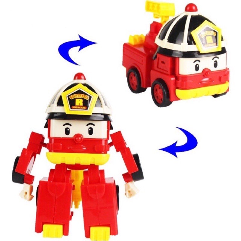 Hộp đồ chơi 6 Poli (Đội cứu hộ poli) biến hình xe cực đẹp dành cho bé (Cứu thương, cứu hoả, helicopter, cs) 868-4