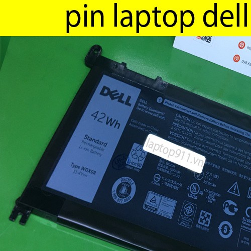 pin laptop dell vostro 14 5468 15 5568 5471 5481 5581 pin kiểu dẹt lắp trong laptop dell mã pin WDX0R