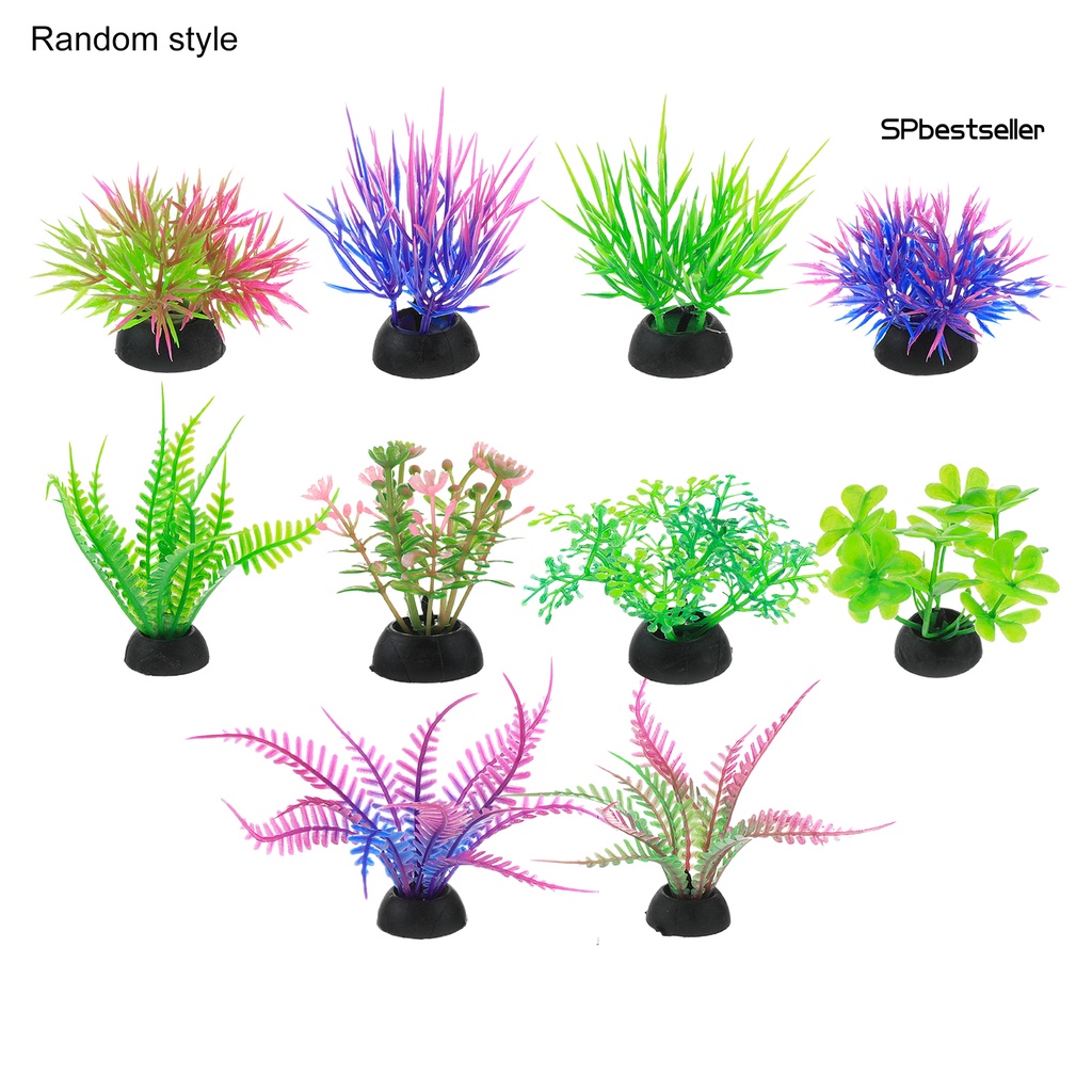 Bộ 10 cái cây giả trang trí bể cá thân thiện môi trường