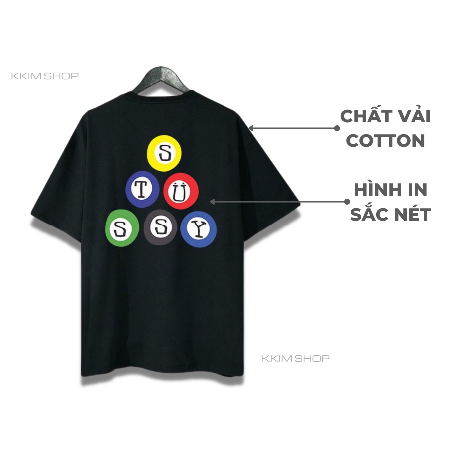 Áo Thun Tay Lỡ STUSSY, áo phông unisex Form rộng oversize, chất liệu Cotton. KKIMShop