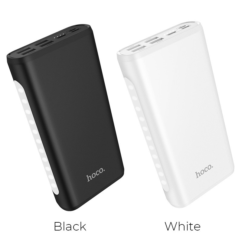 [Mã ELTECHZONE giảm 5% đơn 500K] Pin sạc dự phòng Hoco J60 30000mah 4 cổng USB 2.0A có đèn led