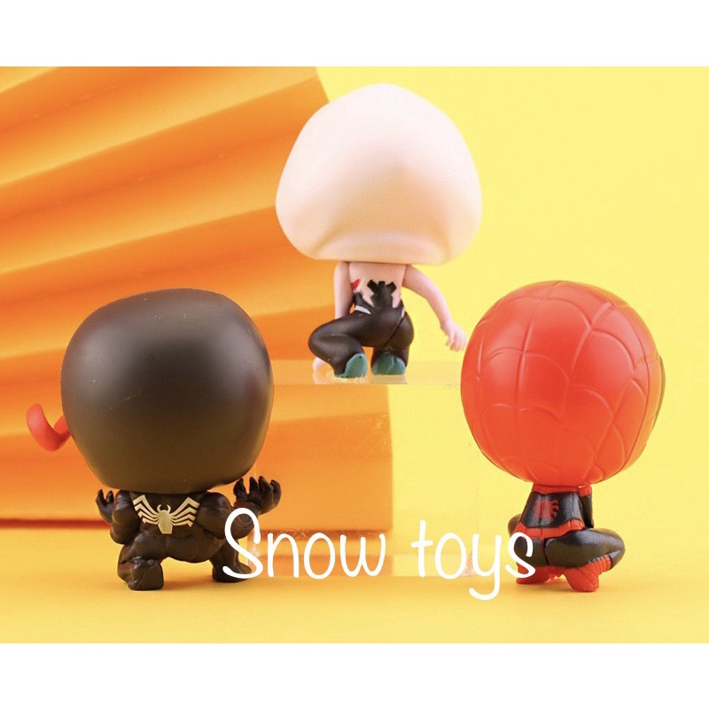 Mô hình Avengers Marvel DC - Spider man Venom , captain hulk , iron man , thor , người nhện - Trứng Gacha lắp ráp