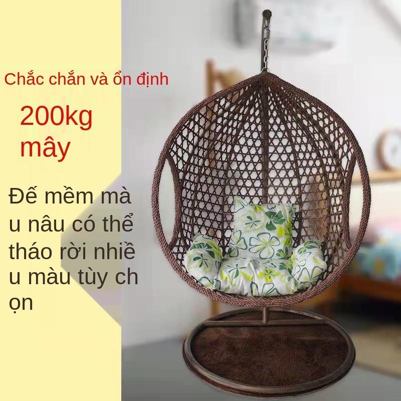 giỏ treo ghế trong nhà trang viên ngoài trời ban công xích đu đơn đôi phong cách Bắc Âu Giả mây