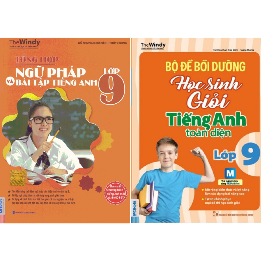 Sách - Combo Tổng Hợp Ngữ Pháp Và Bài Tập Tiếng Anh Lớp 9 + Bộ Đề Bồi Dưỡng Học Sinh Giỏi Tiếng Anh Toàn Diện Lớp 9