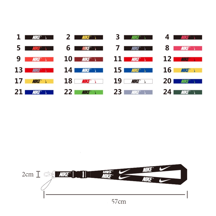 Dây Đeo Điện Thoại/Thẻ/Móc Khóa Dài In Logo Nike Cá Tính