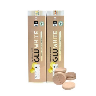 Combo 2 hộp Viên sủi trắng da Gluwhite Thực phẩm bảo vệ sức khỏe