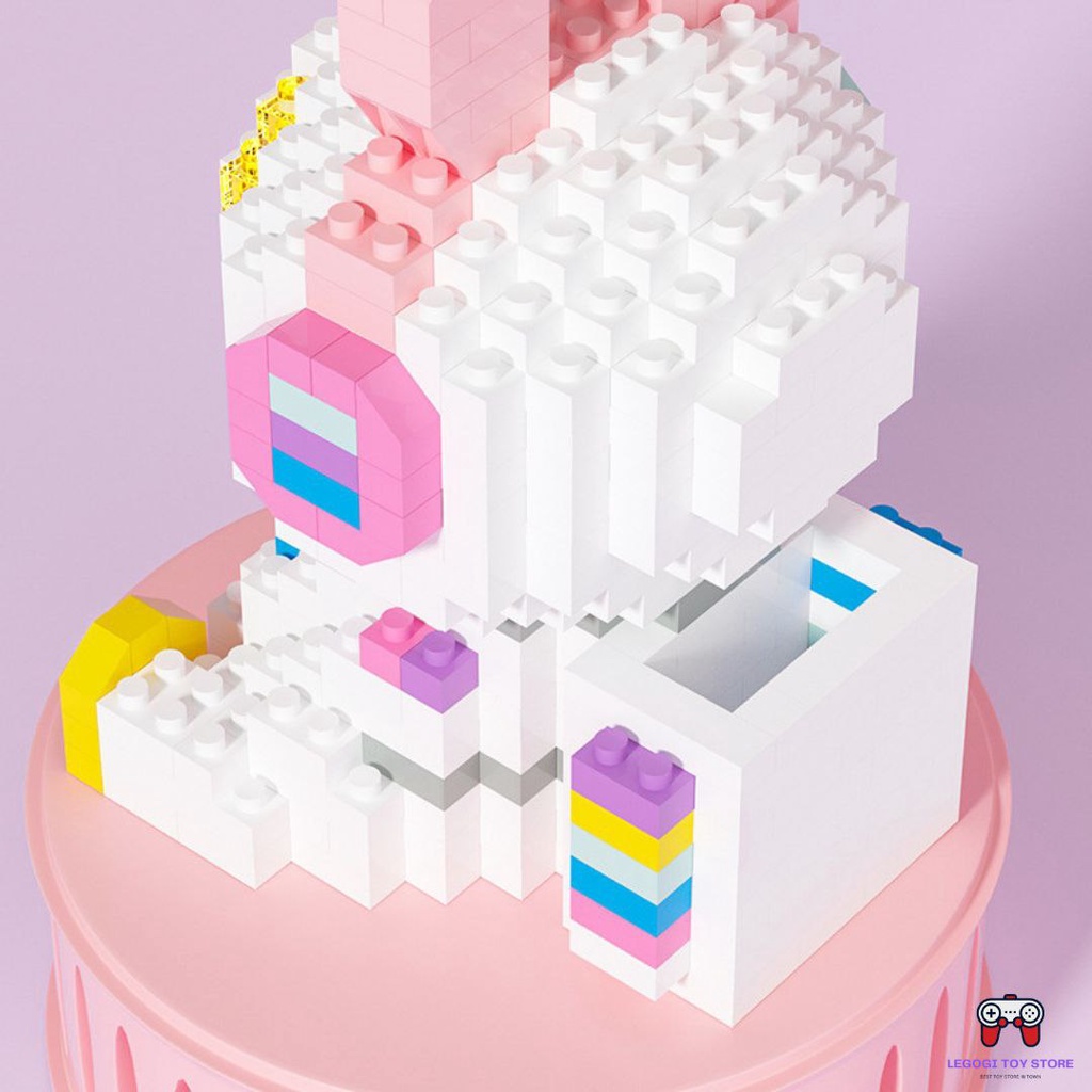 Đồ chơi xếp hình Legogi PHI HÀNH GIA MINI THỎ ANN VÀ ANDY 520 mảnh mô hình lắp ghép thông minh trẻ em