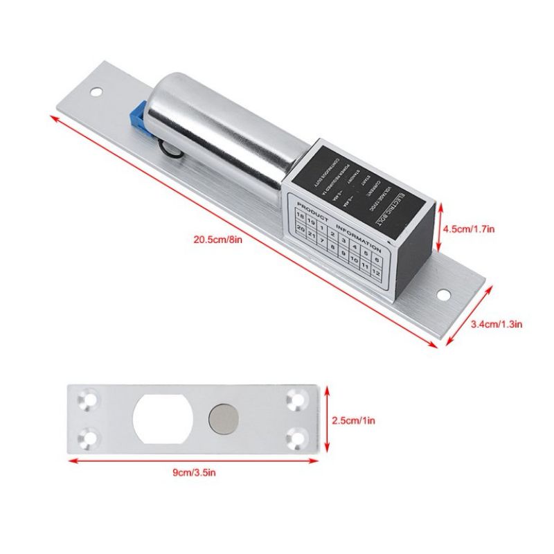 EL-2LC DC 12V Điện Từ Mortise Khóa Tự Động Chốt Khóa Cửa