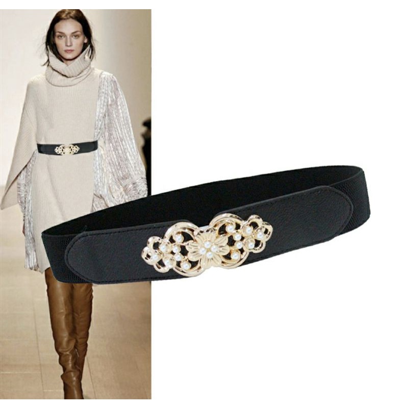 Thắt lưng nữ dây nịt đai váy nịt bụng siết eo thon gọn bản to 4cm Lh0917399527