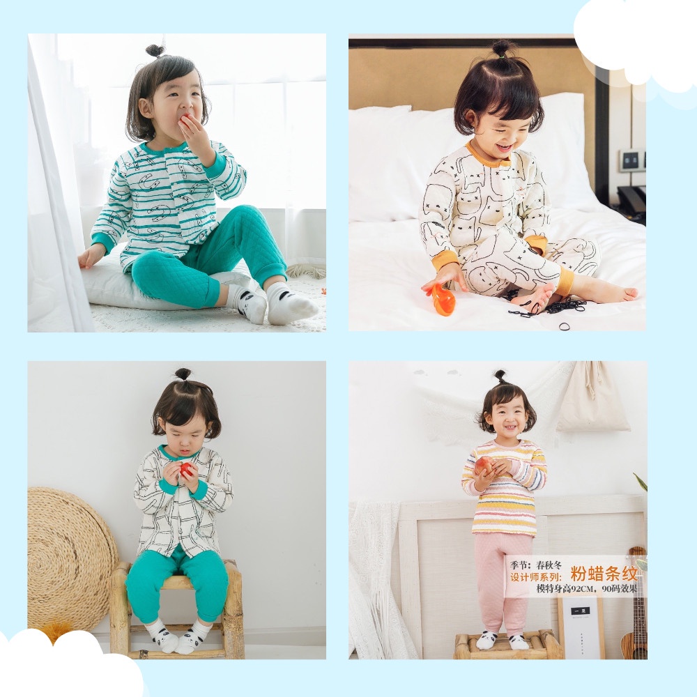 [FREESHIP] Bộ Nỉ Thu Đông Cho Bé Trai, Gái I Bộ Ngủ Giữ Nhiệt Cho Bé Dày Dặn Ấm Áp Mã BN -10