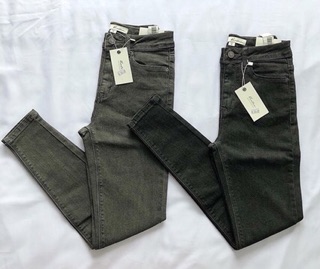 Quần jeans 9 tấc màu xám