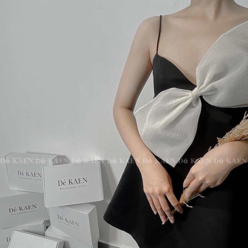 - Váy 2 dây phối nơ to siêu xinh và sang trọng - LORA DRESS