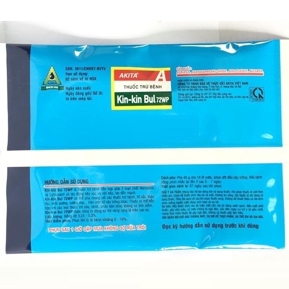 Kin Kin Bul 72WP, Thuốc Mancozeb xanh kinkinbul 72WP, Chuyên Thối Nhũn Phòng Trừ Vàng Lá, Rỉ Sắt